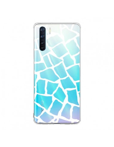 Coque Oppo Reno3 / A91 Girafe Mosaïque Blanc Transparente - Project M