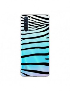 Coque Oppo Reno3 / A91 Zebre Zebra Noir Transparente -...