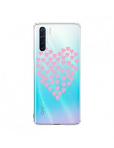 Coque Oppo Reno3 / A91 Coeurs Heart Love Rose Pink...
