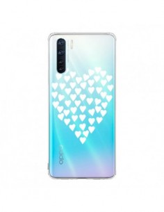 Coque Oppo Reno3 / A91 Coeurs Heart Love Blanc...