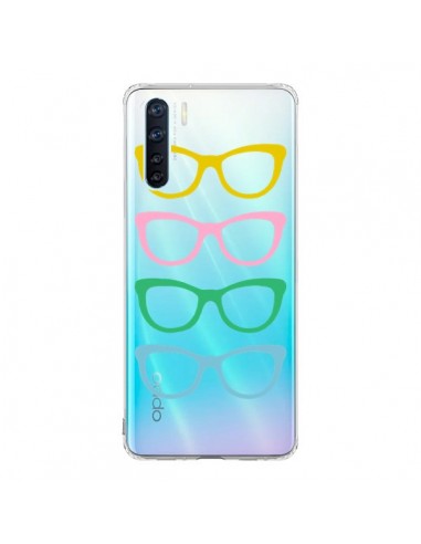 Coque Oppo Reno3 / A91 Sunglasses Lunettes Soleil Couleur Transparente - Project M