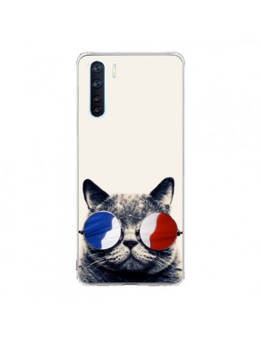 Coque Oppo Reno3 / A91 Chat à lunettes françaises - Gusto NYC