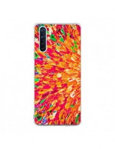 Coque Oppo Reno3 / A91 Fleurs Oranges Neon Splash - Ebi...