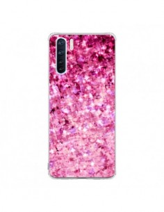 Coque Oppo Reno3 / A91 Romance Me Paillettes Roses - Ebi...