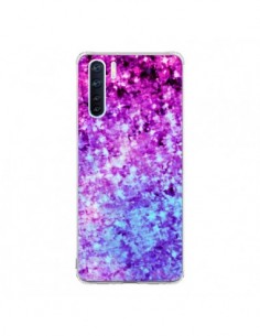 Coque Oppo Reno3 / A91 Radiant Orchid Galaxy Paillettes -...