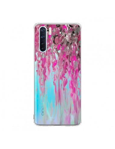 Coque Oppo Reno3 / A91 Tempête Rose Transparente - Ebi Emporium