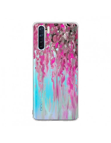 Coque Oppo Reno3 / A91 Tempête Rose Transparente - Ebi Emporium