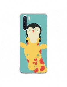 Coque Oppo Reno3 / A91 Girafe Pingouin Meilleure Vue...