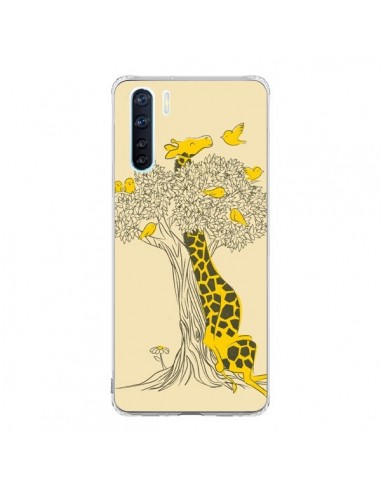 Coque Oppo Reno3 / A91 Girafe Amis Oiseaux - Jay Fleck