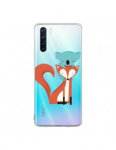 Coque Oppo Reno3 / A91 Renard et Koala Love Transparente...