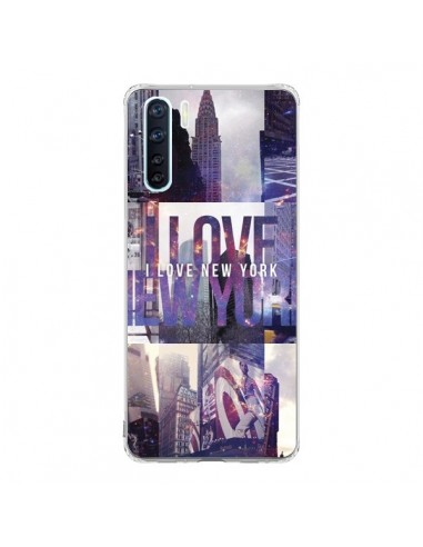 Coque Oppo Reno3 / A91 I love New Yorck City violet - Javier Martinez