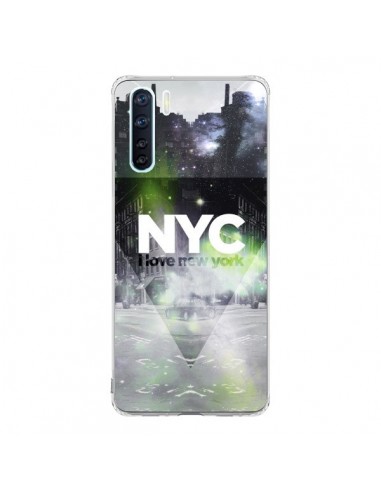 Coque Oppo Reno3 / A91 I Love New York City Vert - Javier Martinez