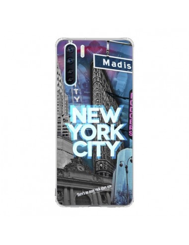 Coque Oppo Reno3 / A91 New York City Buildings Bleu - Javier Martinez