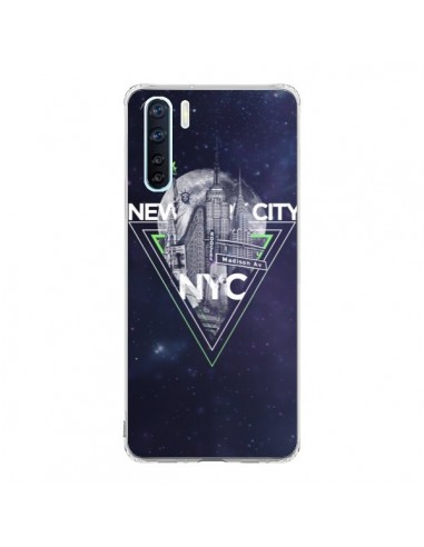 Coque Oppo Reno3 / A91 New York City Triangle Vert - Javier Martinez