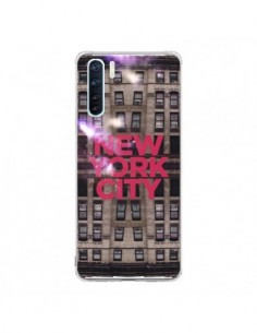 Coque Oppo Reno3 / A91 New York City Buildings Rouge -...