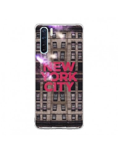 Coque Oppo Reno3 / A91 New York City Buildings Rouge - Javier Martinez