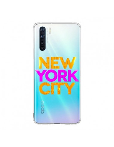 Coque Oppo Reno3 / A91 New York City NYC Orange Rose Transparente - Javier Martinez