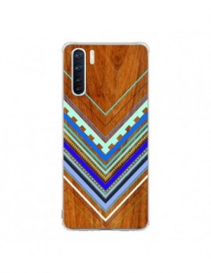Coque Oppo Reno3 / A91 Azteque Arbutus Blue Bois Aztec...