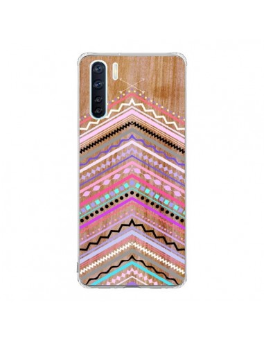 Coque Oppo Reno3 / A91 Purple Chevron Wild Wood Bois Azteque Aztec Tribal - Jenny Mhairi