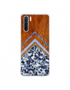 Coque Oppo Reno3 / A91 Sequin Geometry Bois Azteque Aztec...