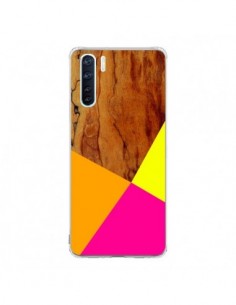 Coque Oppo Reno3 / A91 Wooden Colour Block Bois Azteque...