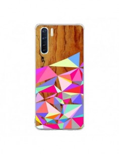 Coque Oppo Reno3 / A91 Wooden Multi Geo Bois Azteque...