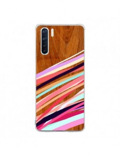 Coque Oppo Reno3 / A91 Wooden Waves Coral Bois Azteque...