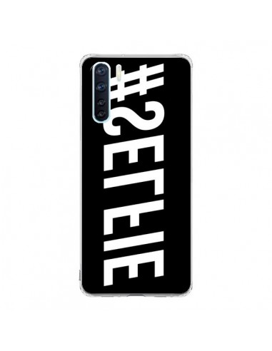 Coque Oppo Reno3 / A91 Hashtag Selfie Blanc Inversé Horizontal - Jonathan Perez