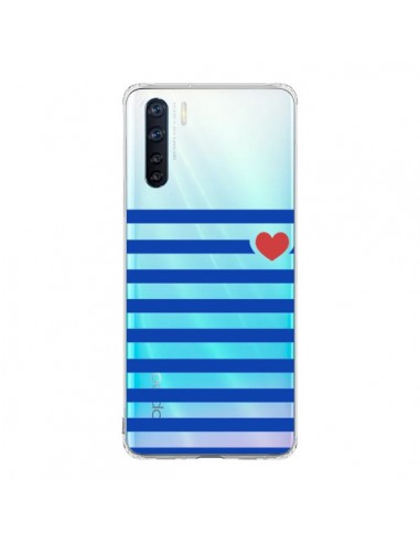 Coque Oppo Reno3 / A91 Mariniere Coeur Love Transparente - Jonathan Perez