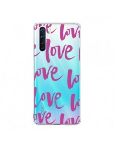 Coque Oppo Reno3 / A91 Love Love Love Amour Transparente...
