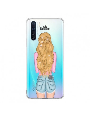 Coque Oppo Reno3 / A91 Blonde Don't Care Transparente - kateillustrate