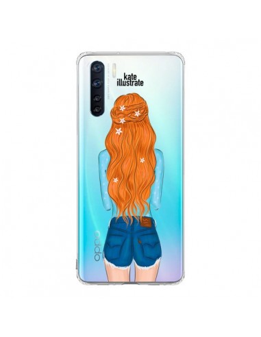 Coque Oppo Reno3 / A91 Red Hair Don't Care Rousse Transparente - kateillustrate