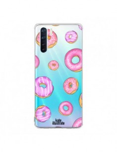 Coque Oppo Reno3 / A91 Pink Donuts Rose Transparente -...