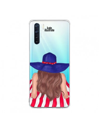 Coque Oppo Reno3 / A91 Beah Girl Fille Plage Transparente - kateillustrate