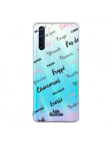 Coque Oppo Reno3 / A91 Ballerina Ballerine Mots Transparente - kateillustrate