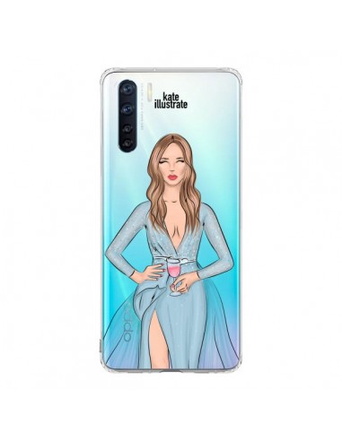 Coque Oppo Reno3 / A91 Cheers Diner Gala Champagne Transparente - kateillustrate