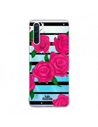 Coque Oppo Reno3 / A91 Roses Rose Fleurs Flowers Transparente - kateillustrate