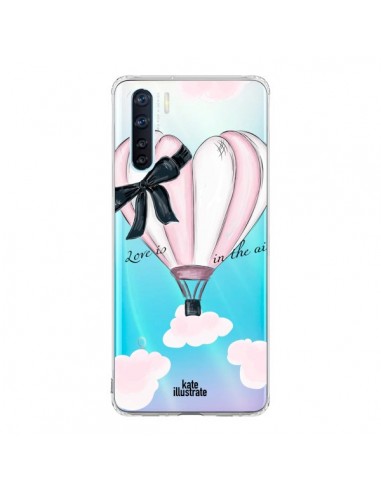 Coque Oppo Reno3 / A91 Love is in the Air Love Montgolfier Transparente - kateillustrate