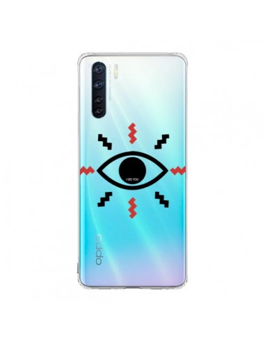 Coque Oppo Reno3 / A91 Eye I See You Oeil Transparente - Koura-Rosy Kane