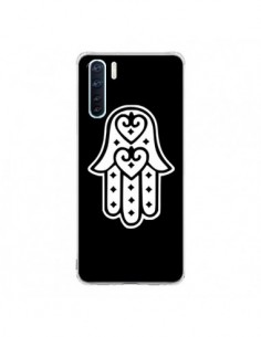 Coque Oppo Reno3 / A91 Main de Fatma Oeil Noir - Laetitia
