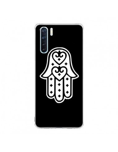 Coque Oppo Reno3 / A91 Main de Fatma Oeil Noir - Laetitia