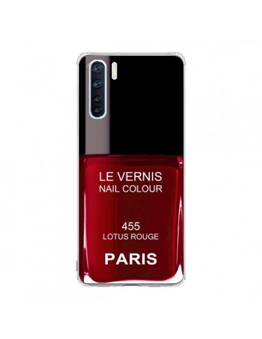 Coque Oppo Reno3 / A91 Vernis Paris Lotus Rouge - Laetitia