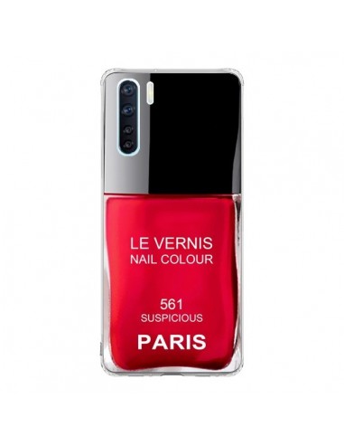 Coque Oppo Reno3 / A91 Vernis Paris Suspicious Rouge - Laetitia