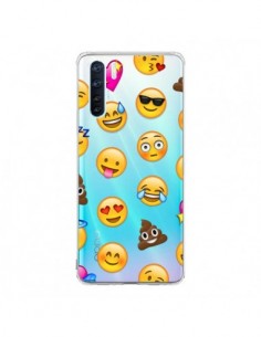 Coque Oppo Reno3 / A91 Emoticone Emoji Transparente -...