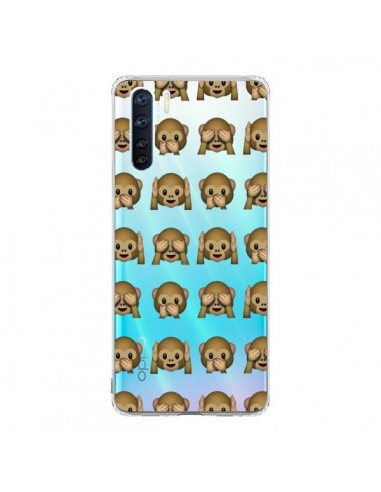 Coque Oppo Reno3 / A91 Singe Monkey Emoticone Emoji Transparente - Laetitia