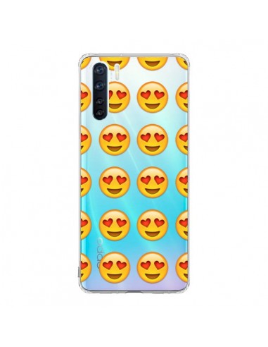 Coque Oppo Reno3 / A91 Love Amoureux Smiley Emoticone Emoji Transparente - Laetitia