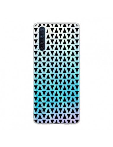 Coque Oppo Reno3 / A91 Triangles Romi Azteque Noir Transparente - Laetitia