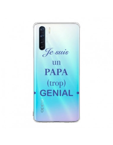 Coque Oppo Reno3 / A91 Je suis un papa trop génial Transparente - Laetitia