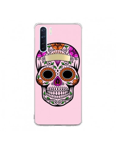 Coque Oppo Reno3 / A91 Tête de Mort Mexicaine Rose Multicolore - Laetitia