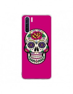Coque Oppo Reno3 / A91 Tête de Mort Mexicaine Rose Fushia...